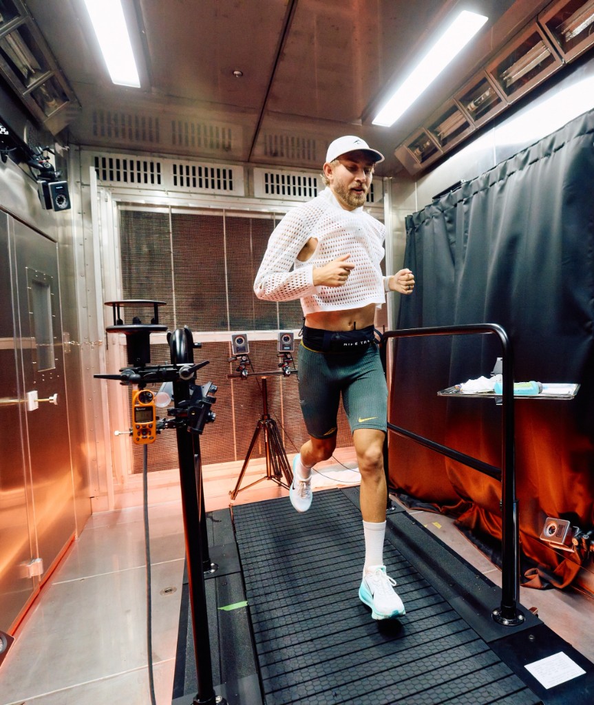 Runner being tested in the Nike Sport Research Lab